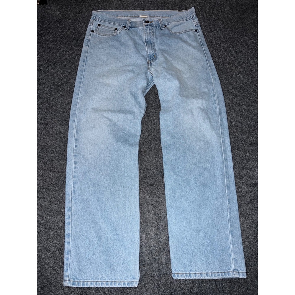 Old Navy Mens Light Wash Straight Leg Jeans Size 34x32 Cotton Denim PFG-8068